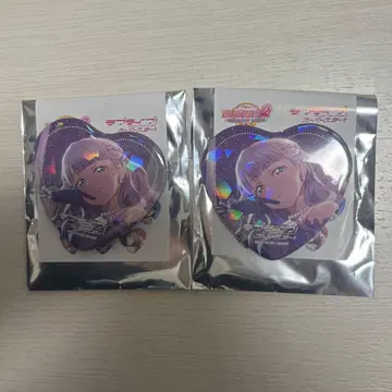 러브 라이브 스쿠페스2 하트형 홀로그램 캔뱃지 빈 마르가레테