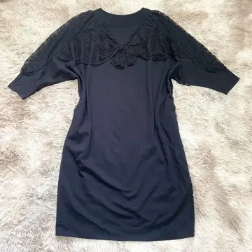 382 [ 새상품급 ] FRAPBOIS 플라보아 원피스 레이스 리본 돌먼