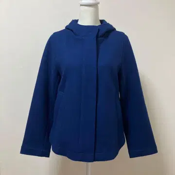 마린프랑세즈 코트 아우터 블루 후드 부착 고급 가을 겨울