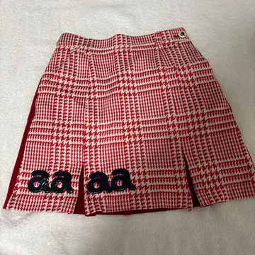 아르치비오 골프 스커트 레드 화이트 체크 36