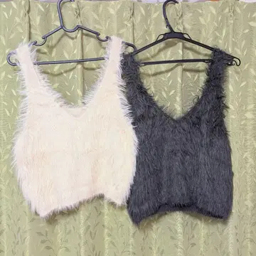 [ 뷔스티에 2종 세트 ] 퍼 니트 베스트 퍼 베스트 가을/겨울 레이어드