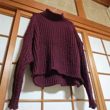 완판 H&M  니트 리브 니트 하이넥 스웨터 XL 사이즈