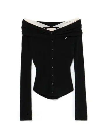 andmary Shannon tulle knit tops black