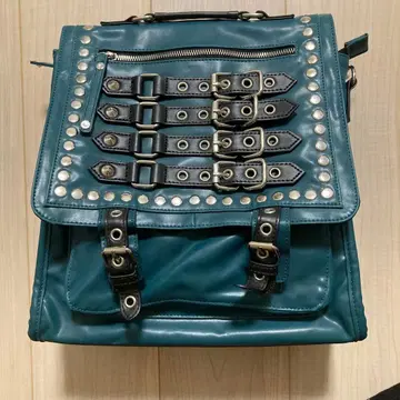 아르곤킨 ALGONQUINS 터콰이즈 스터드 장식 숄더백