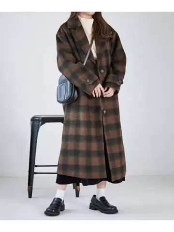 Heather 헤더 모듬 CH 체크 체스터 롱 코트