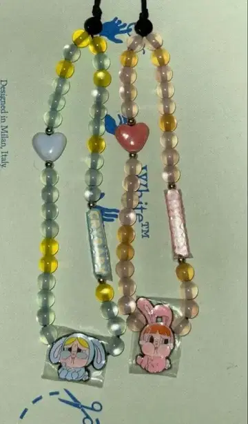 POPMART CRYBABY 파워 퍼프 스트랩 2개 세트