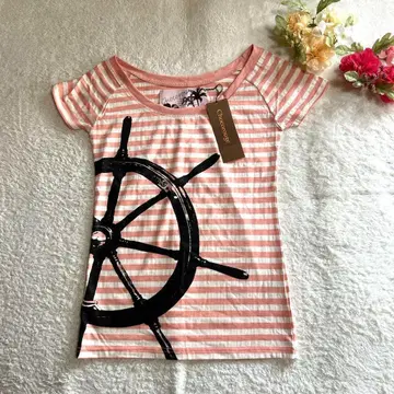 초코 루즈 택 포함 새상품 반팔 T셔츠 보더 y2k 이카리