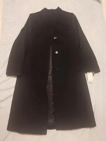 블랙 롱 코트 23구 사이즈 36