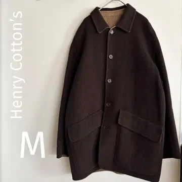 헨리 코튼 리버서블 울 자켓 브라운 M 사이즈