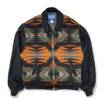 구제 의류 USA 펜들턴 네이티브 무늬 울 자켓 블루종 블랙