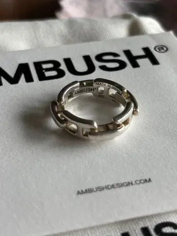 AMBUSH A CHAIN RING SILVER XS