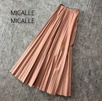 미카레미카레 인조 가죽 플리츠 스커트