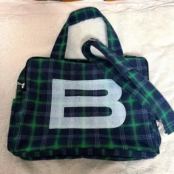 BEEDEN BIG B LOGO BAG 체크 무늬