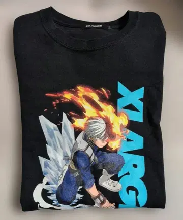 x-large 티셔츠 히로아카 토도로키 쇼토 M 사이즈 블랙