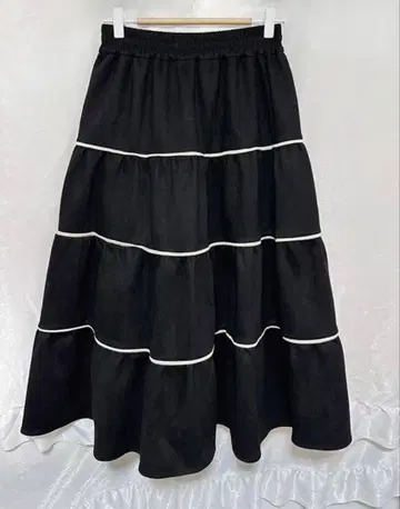 COCO 시마무라 티어드 분또 스커트 블랙 M