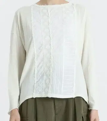 파드칼레 레이스 패치워크 풀오버