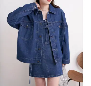 Chico 치코 미디엄 기장 오버 G 재킷 데님