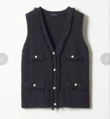 allureville 니트 베스트 베스트 블랙