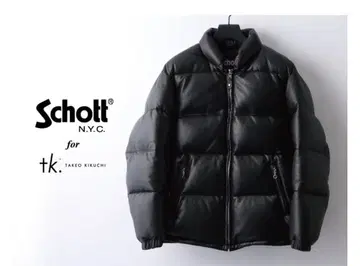 tk.TAKEOKIKUHI x Schott 별주 가죽 다운 자켓