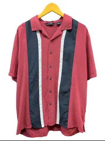 AXIST (엑시스) 반팔 셔츠 오픈 카라 실크 XL 남성용