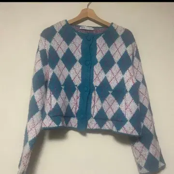 ZARA 자라 니트 가디건 컬러풀 M 사이즈 체크