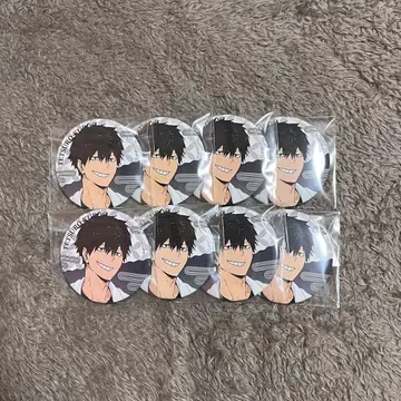 하이큐 쿠로오 테츠로 극락탕 캔뱃지 8개 세트