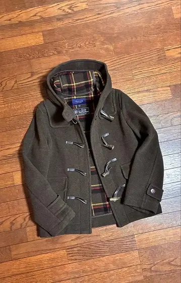 유나이티드 애로우즈 숏 기장 더플 코트 브라운 멜톤 S