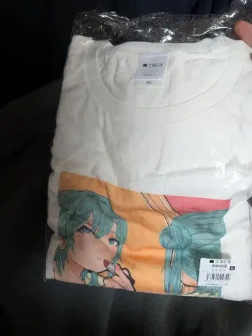 초 에시텐 2024 하츠네 미쿠 아트 프린트 T셔츠 XL