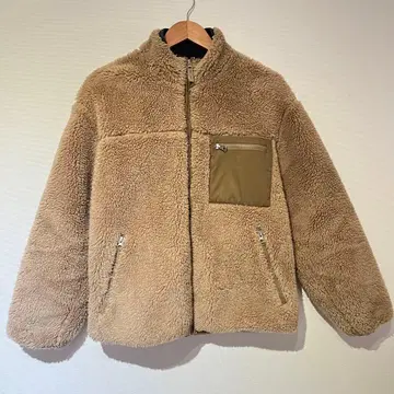 베이지 플리스 자켓 M 사이즈