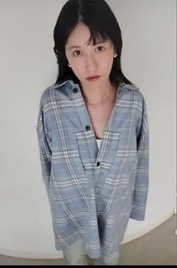 클라네 체크 셔츠 블라우스