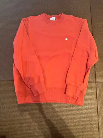 Champion 오렌지 스웨트 셔츠 M