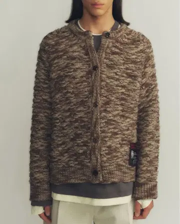 nullus 25aw SEA SCALE BUTTON UP CARDIGAN