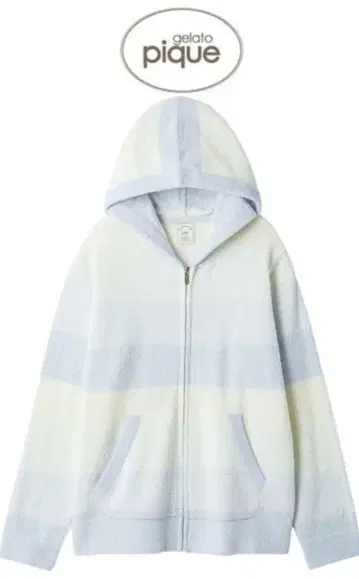 택 포함 새상품 GELATO PIQUE 젤라피케 스트라이프 보더 후드티