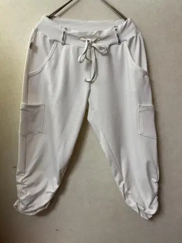 #3553 (MIKANO) 카고 조거 팬츠 화이트 계열 M 사이즈