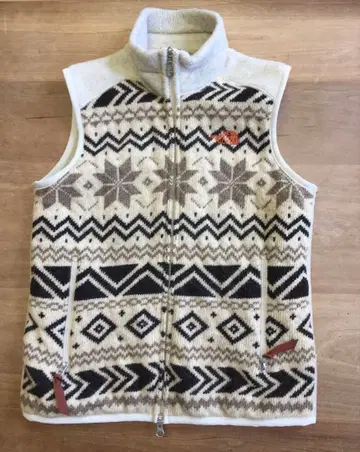 THE NORTH FACE 퍼플 라벨 플리스 베스트 페어아일 패턴