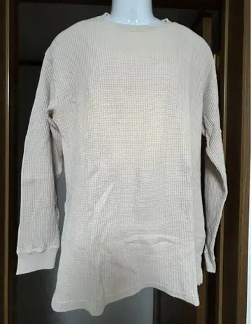 어반 리서치 베이지 와플 원단 긴팔 T셔츠