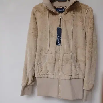 베이지 후드 부착 후드티 M 새상품 택 포함