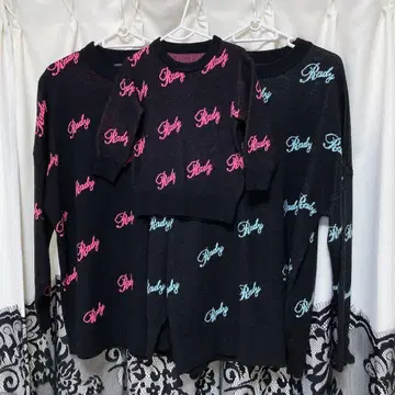 Rady 치비Rady 올 패턴 로고 니트 패밀리룩 커플룩