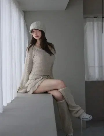 andmary Leia 프릴 세트업 베이지