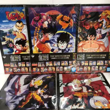 제일복권 드래곤볼 역대 극장판 포스터 클리어 파일 세트 5종