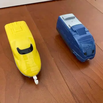 프라레일 차량 세트 옐로우 컬러와 파랑