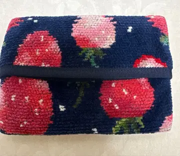 페이러 스트로베리 도트 티슈 파우치 네이비