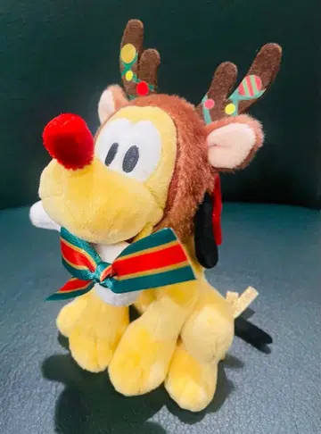 디즈니 플루토 봉제 인형 키체인 크리스마스