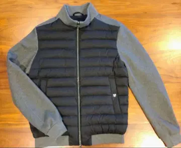 HERNO 남성용 다운 자켓 블랙 그레이 콤비