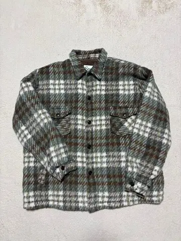 Stead 그린 계열 체크 플란넬 자켓