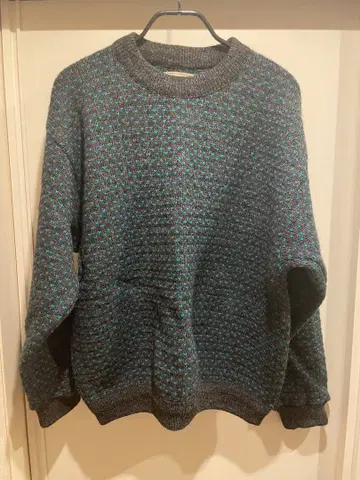 레어 컬러 80s L.L.Bean 버즈아이 니트 블랙/보라색/파랑