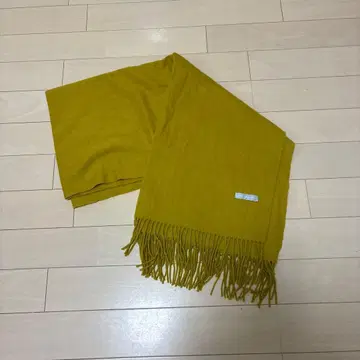 DAMA collection 대형 스톨 캐시미어 머스타드색