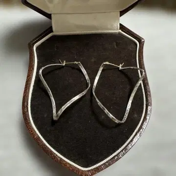 아가트 실버 후프 귀걸이