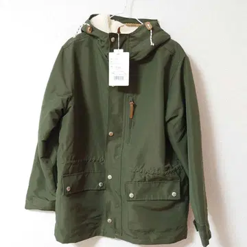 클래식 엘프 보아 마운틴 후드티 L 다크 카키 x 베이지