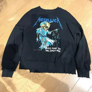 METALLICA 그래픽 맨투맨 L 사이즈 블랙